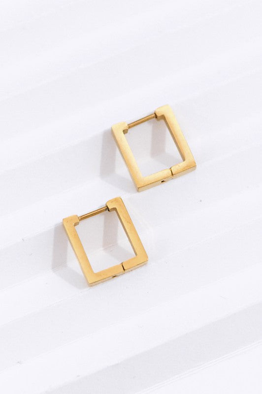 Small Square Hoop Gold