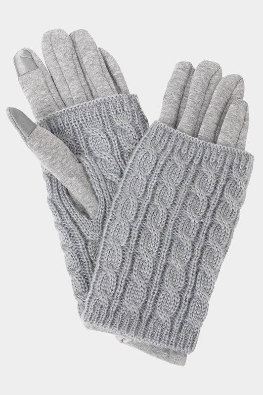 Cable Knit 3 in 1 Gloves