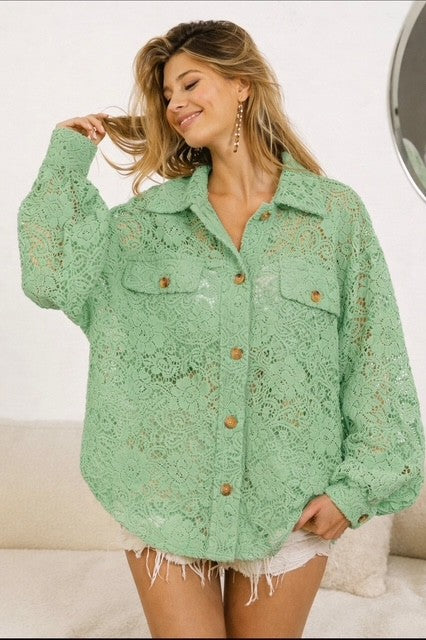 Spring Lace Shacket