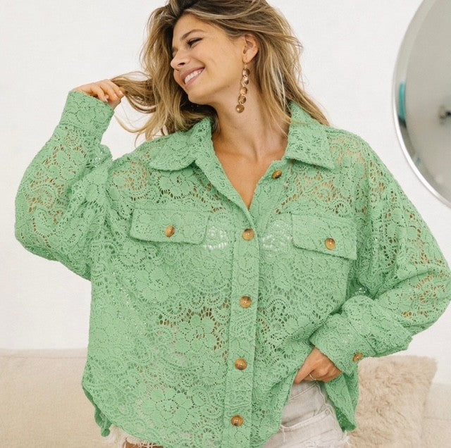 Spring Lace Shacket