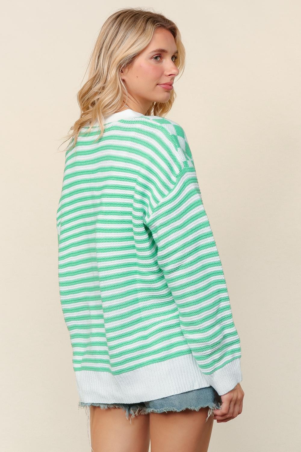 Green Mixed Cardi