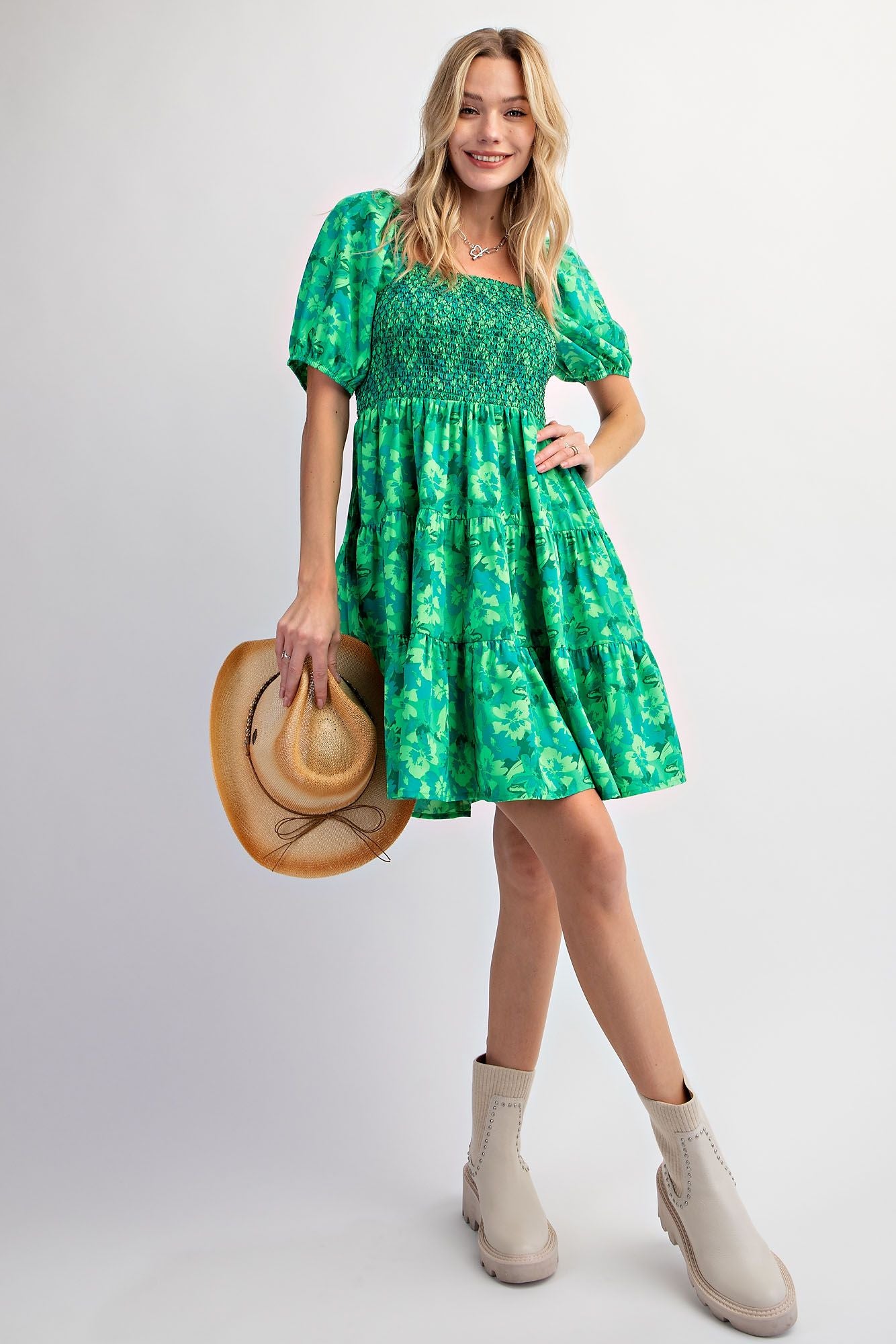 Green Floral Dress