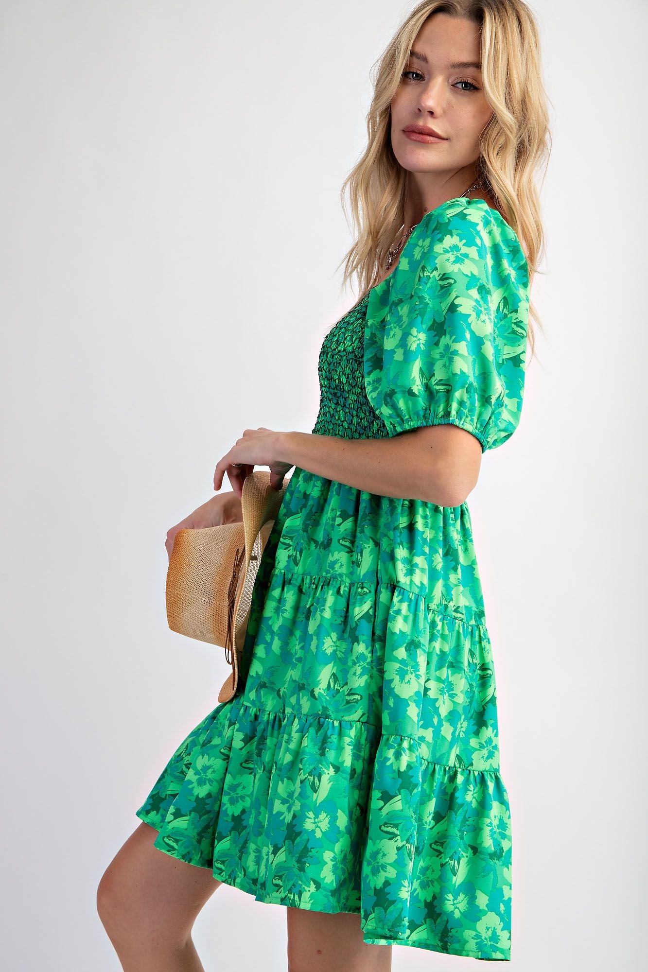 Green Floral Dress