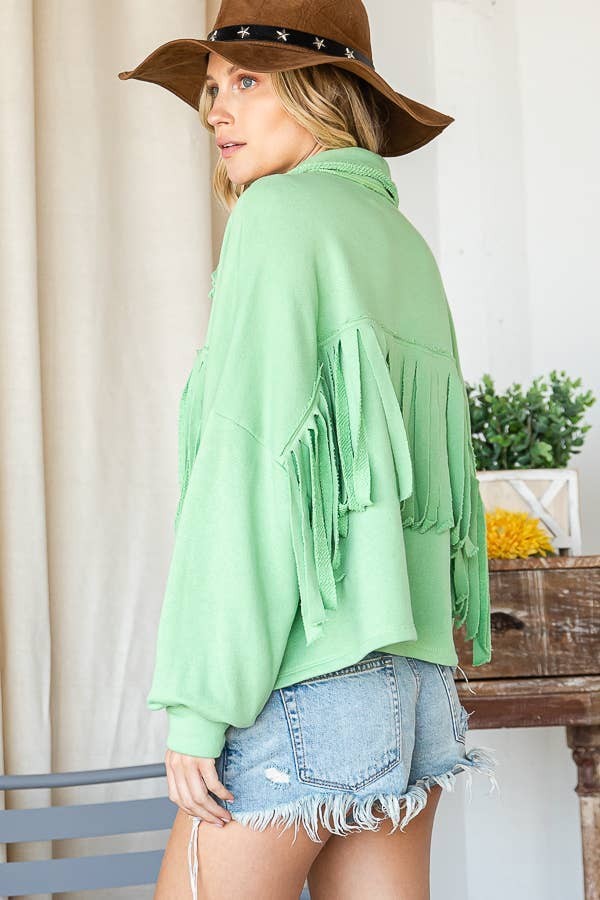 Green Fringe Jacket