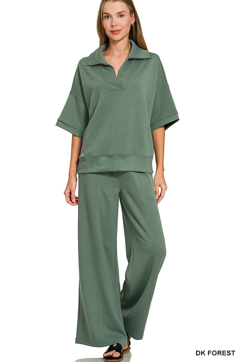 Collared shirt and pant set