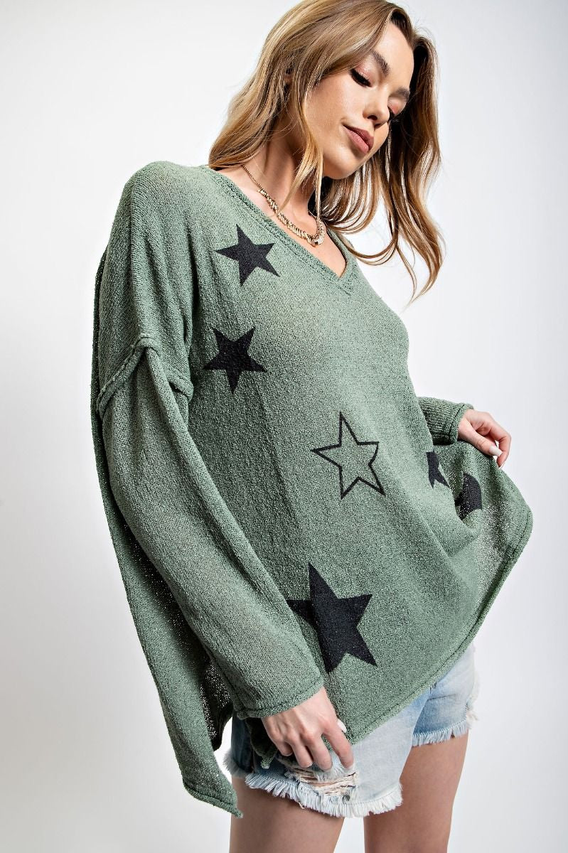 Green Star Sweater