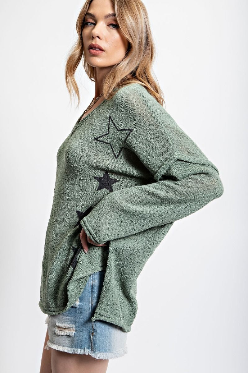 Green Star Sweater