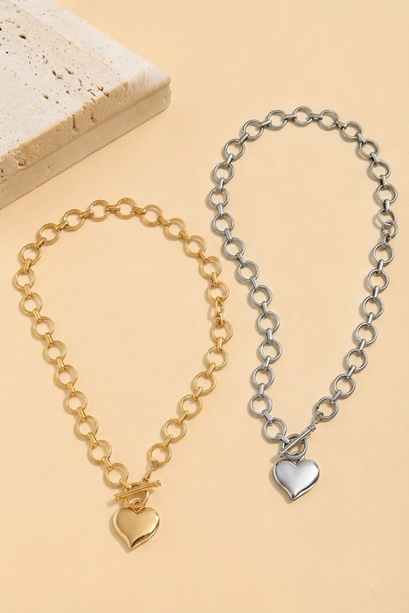 Toggle heart Necklace