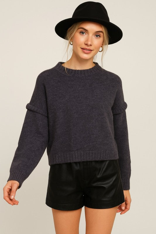 Heathered Navy Sweater