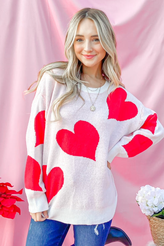 Ivory Heart Sweater