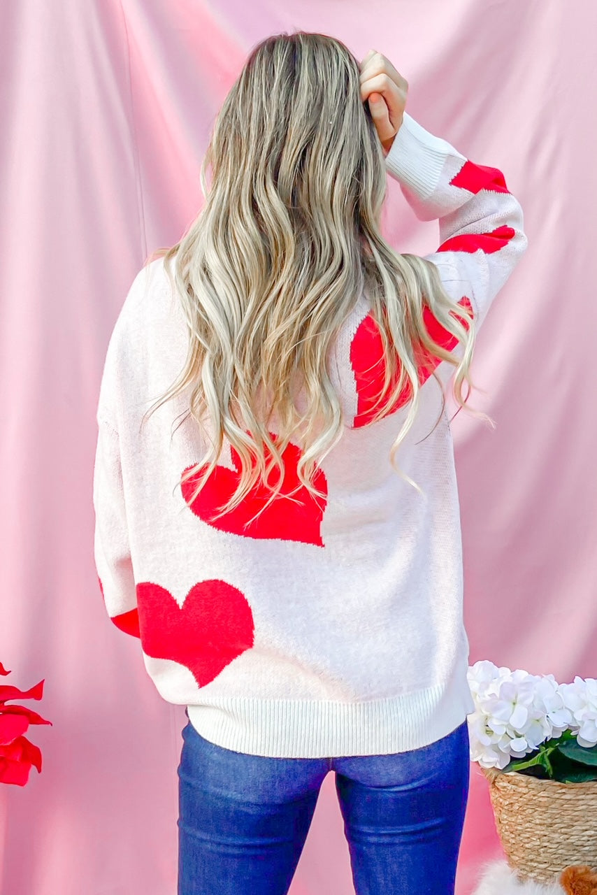 Ivory Heart Sweater