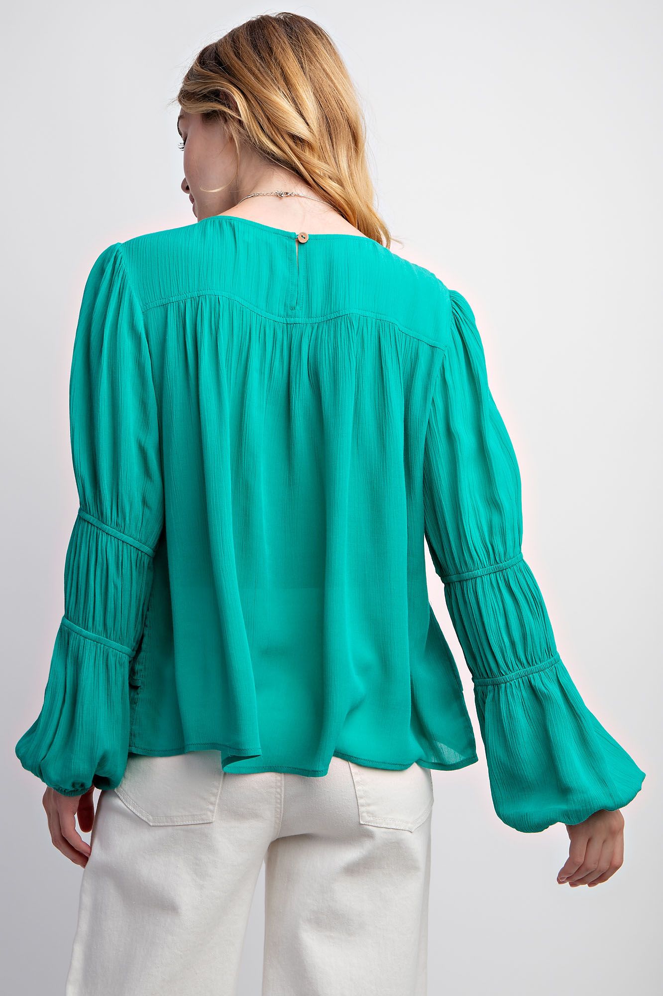Jade Peplum Top