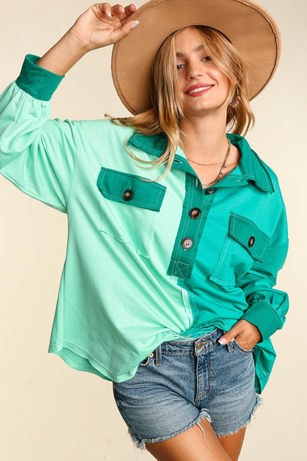 Jade Henley Top