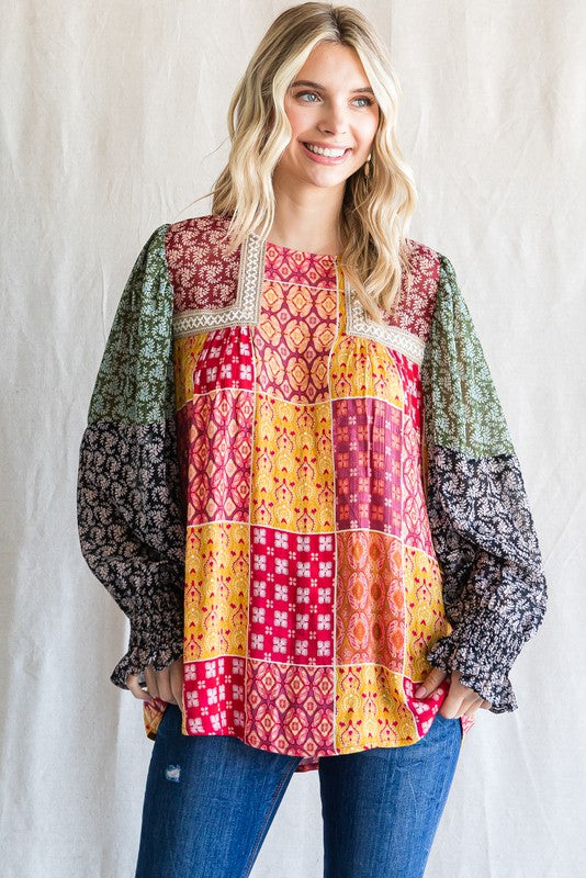 Patchwork Boho Top