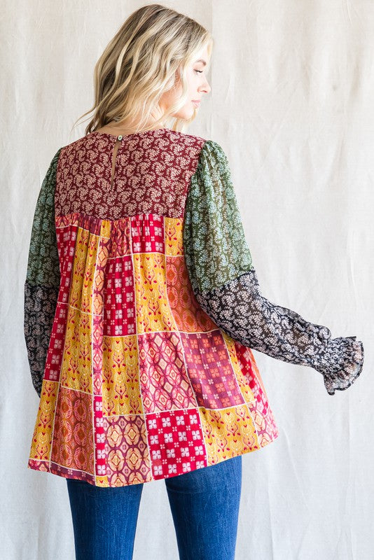 Patchwork Boho Top