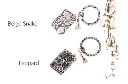 Animal Print Key chain card holder