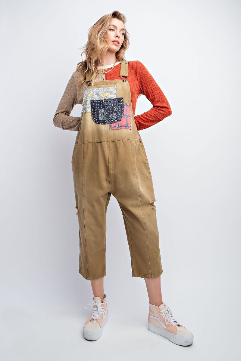 Khaki Overalls w/Patches