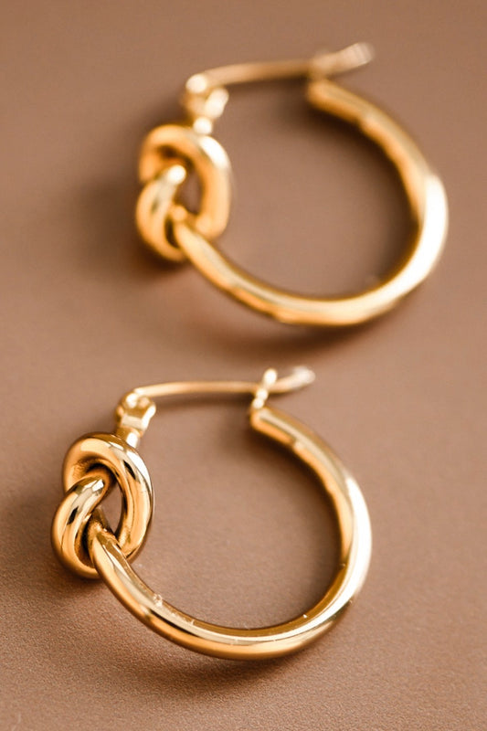 Knotted Gold Hoop