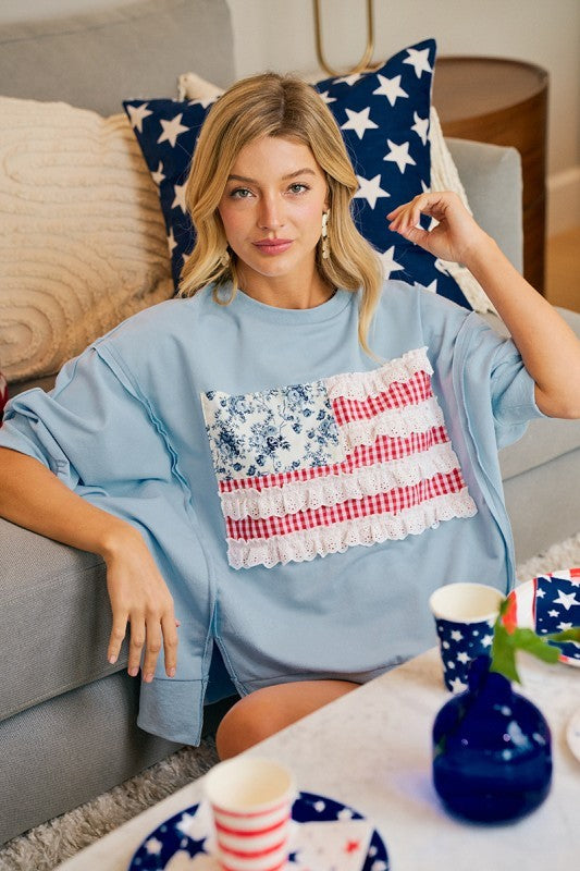 Lace Flag Tee