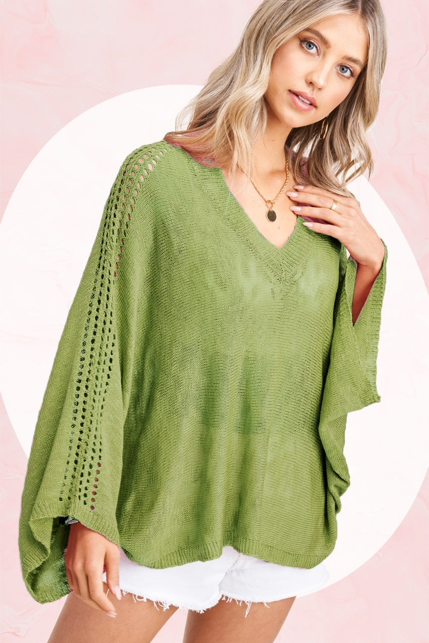 Matcha Bell Sleeve Sweater