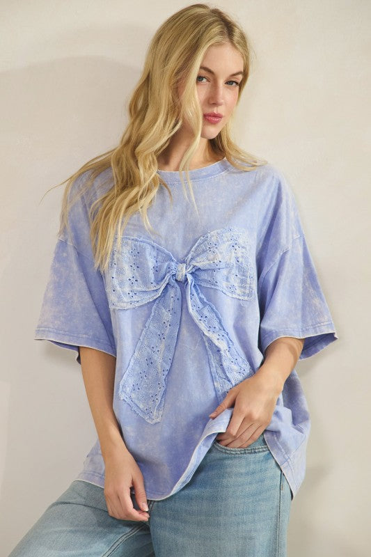 Eyelet Bow Top