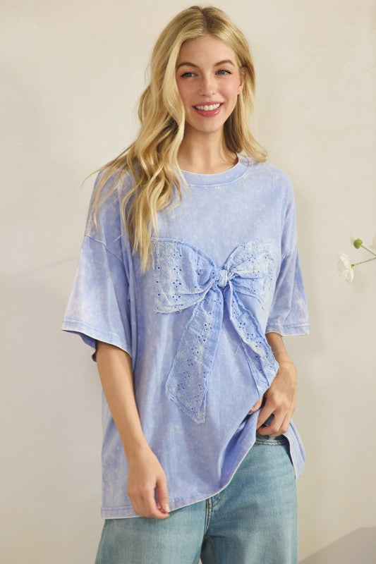 Eyelet Bow Top