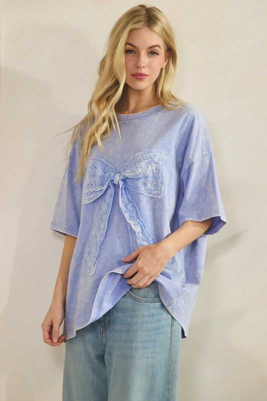 Eyelet Bow Top