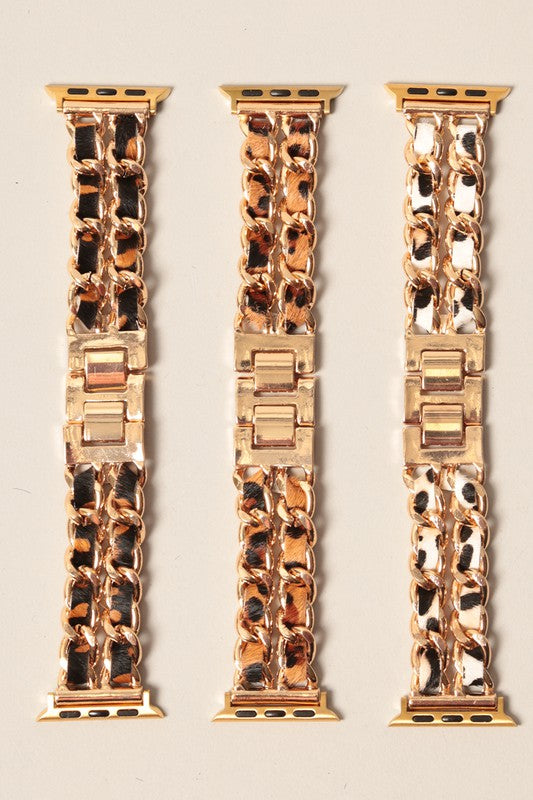 Leopard Chain Apple Band