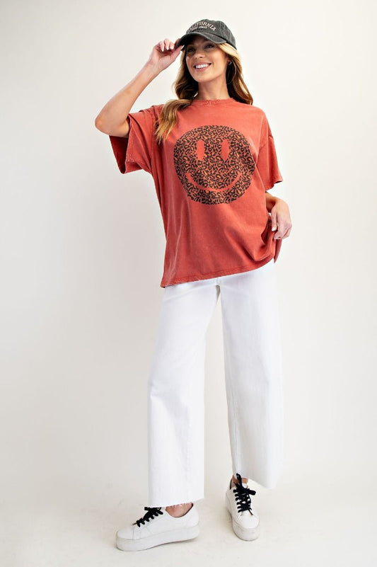 Leopard Smiley Tee