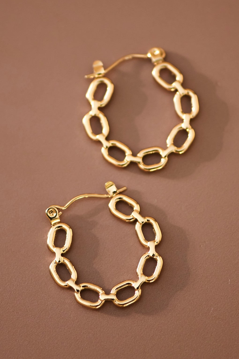 Gold Link Hoops