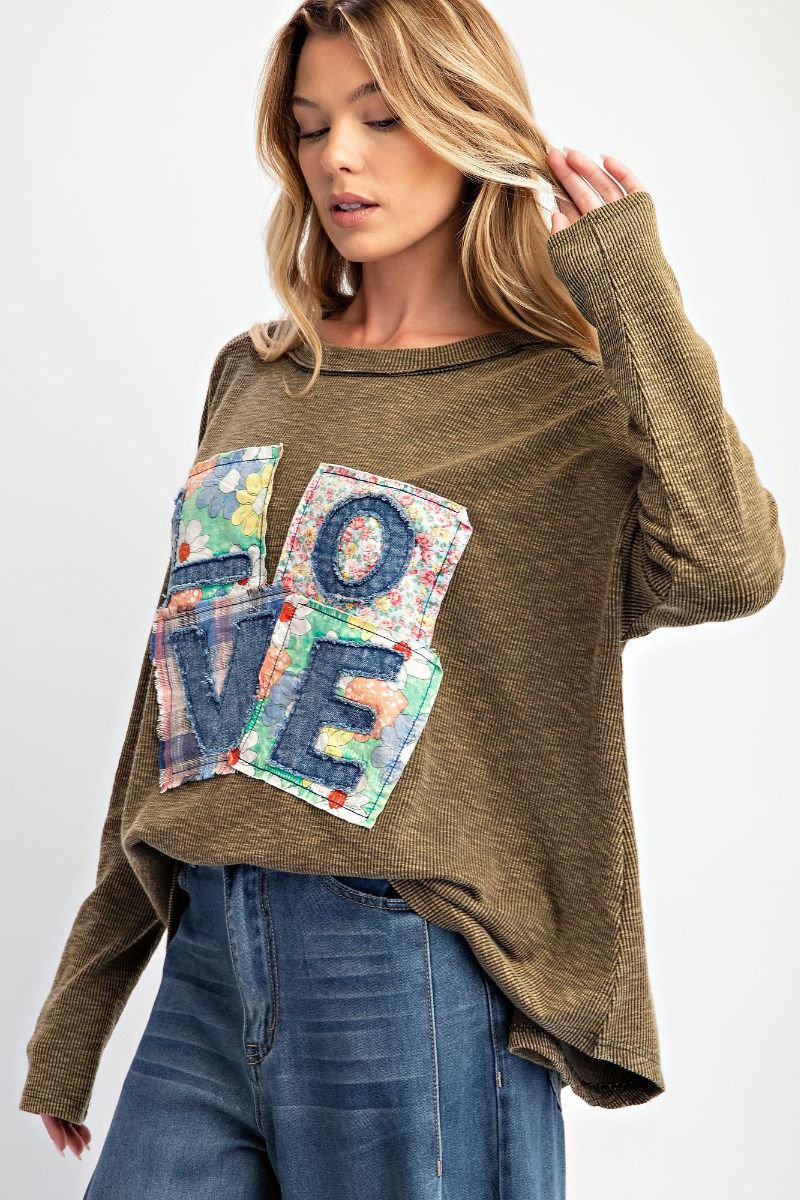 Love Letter Top Olive