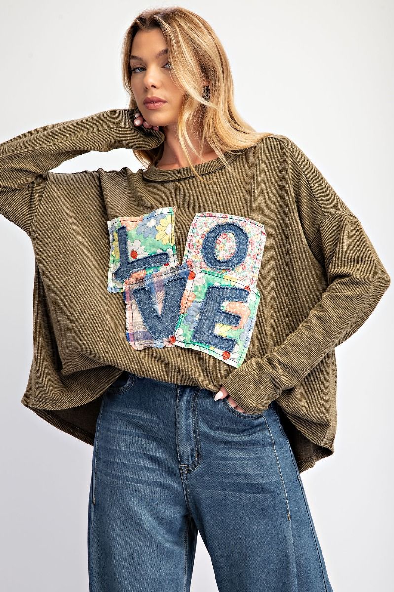 Love Letter Top Olive