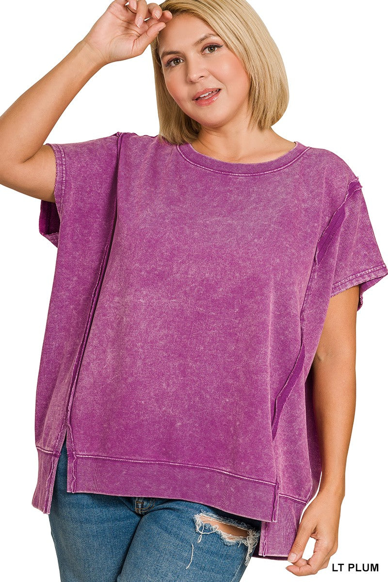 Acid Wash Plus Terry Tee