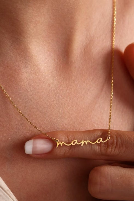 Mama Cursive Necklace