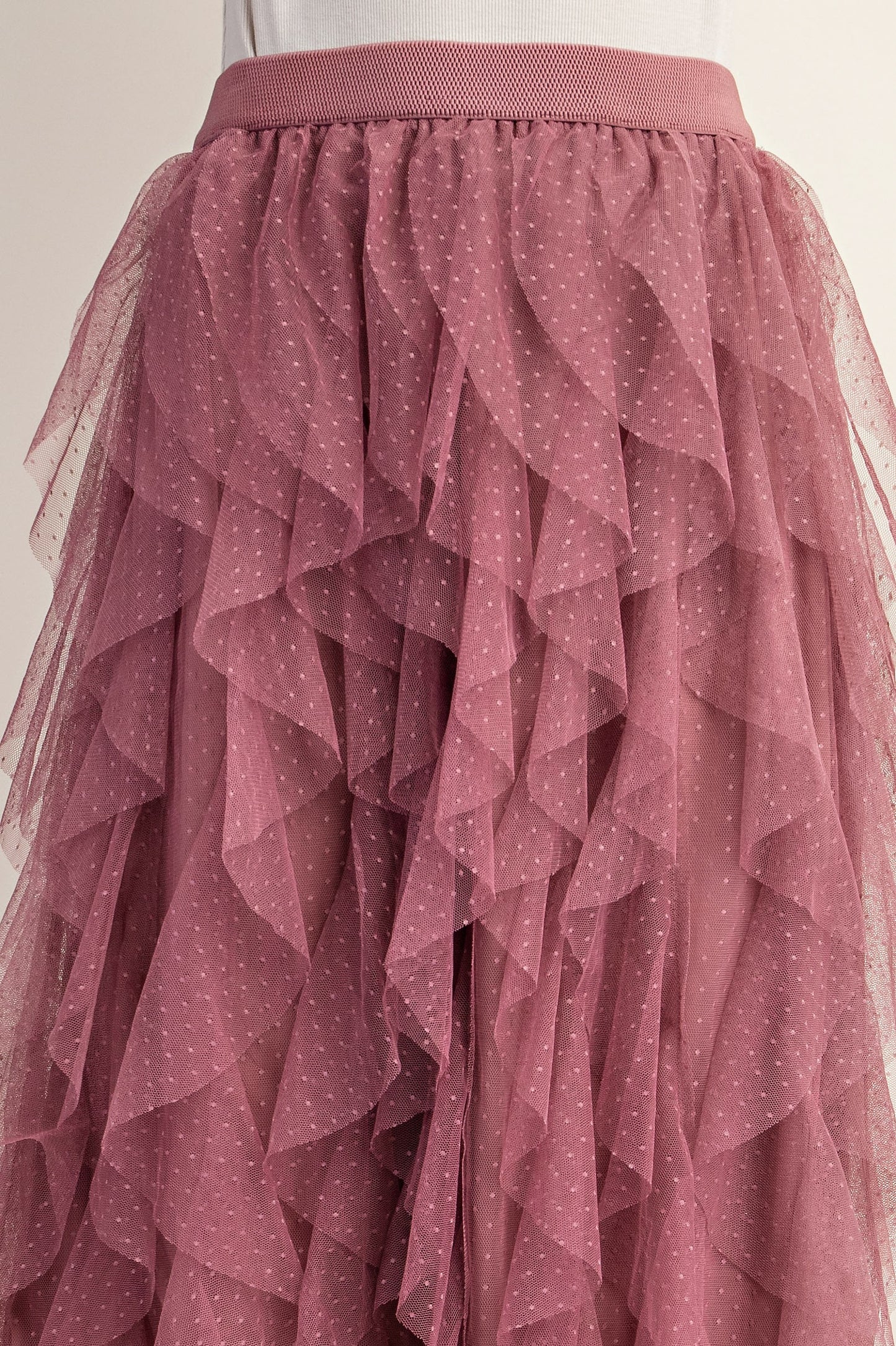 Flirty Swiss Dot Midi Skirt