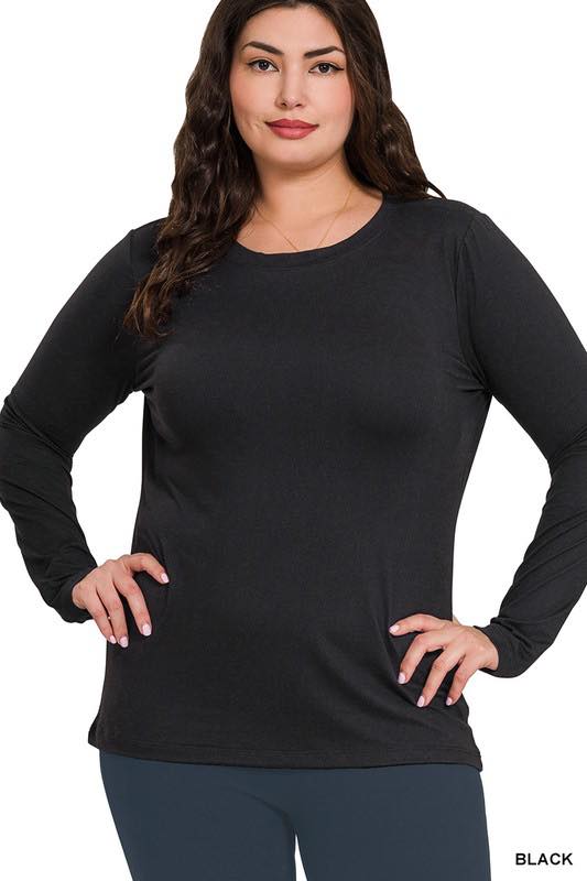 Microfiber Long Sleeve Top Plus