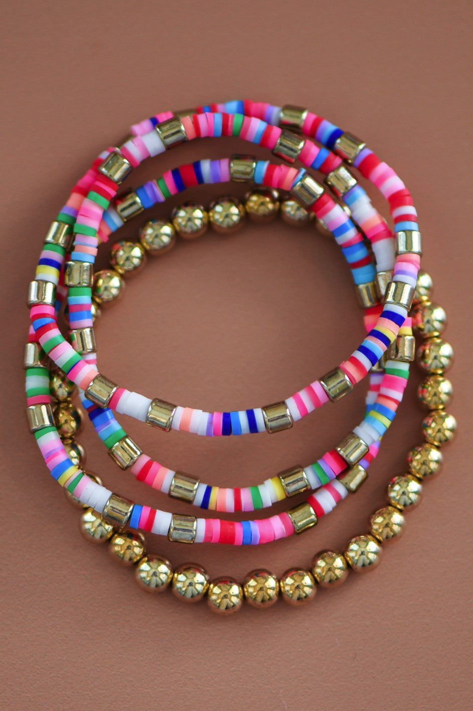 Multi Color Stretch Bracelet Stack
