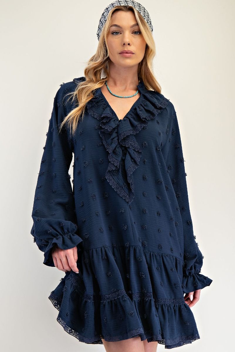 Swiss Dot Ruffle Dress