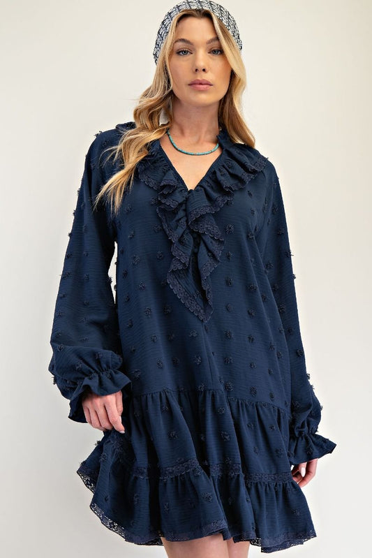 Swiss Dot Ruffle Dress