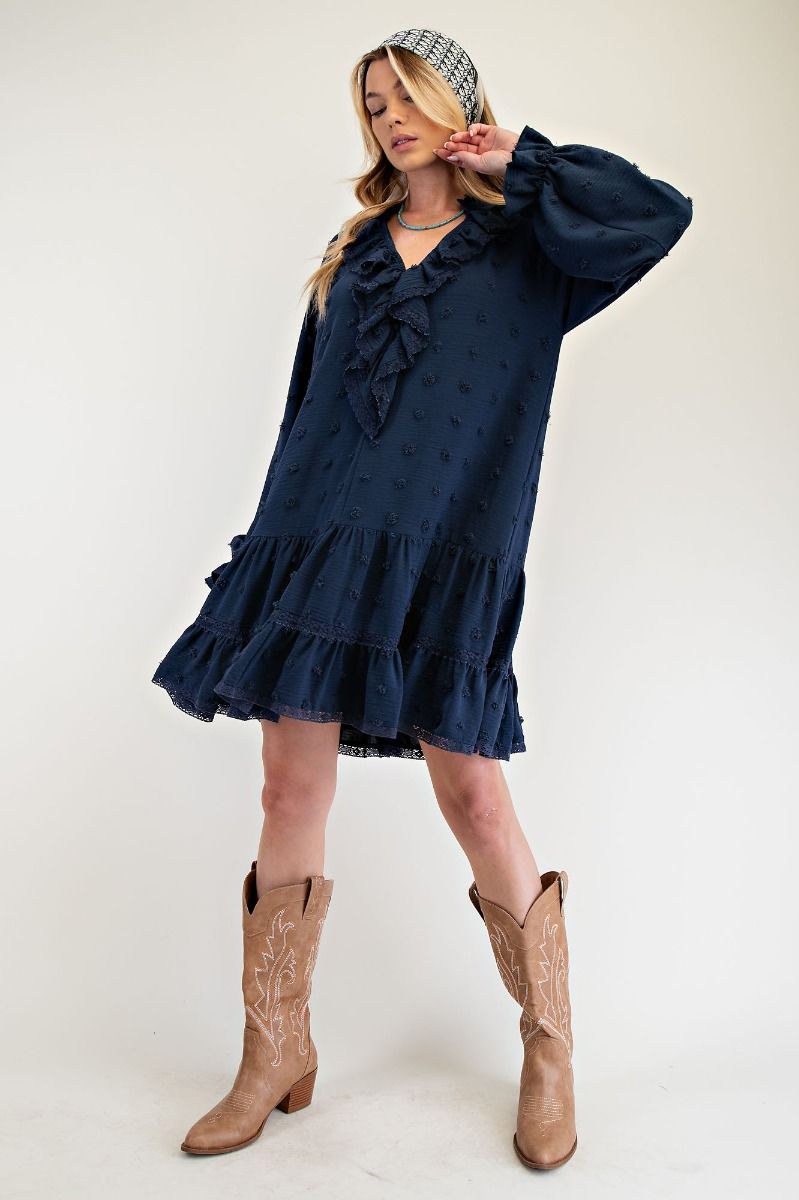 Swiss Dot Ruffle Dress