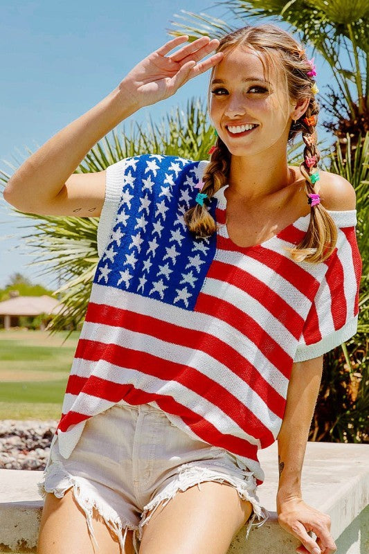 Light Weight Flag Sweater