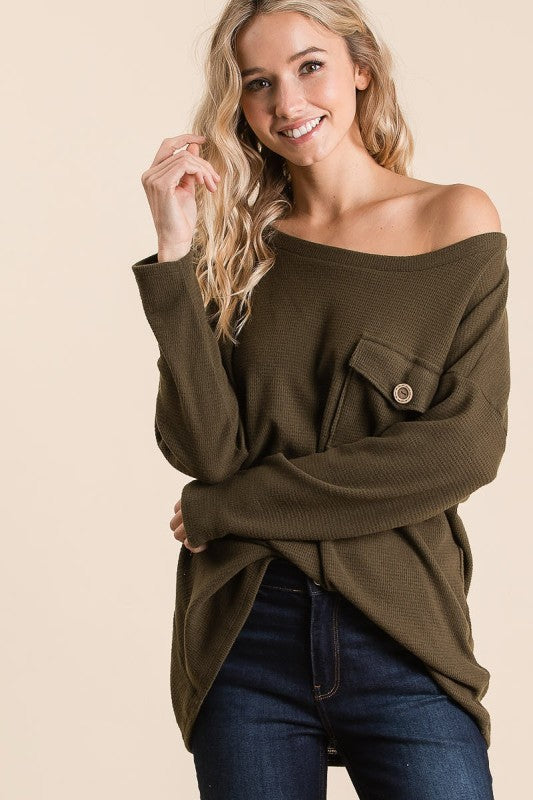 Brushed Olive High Low Top