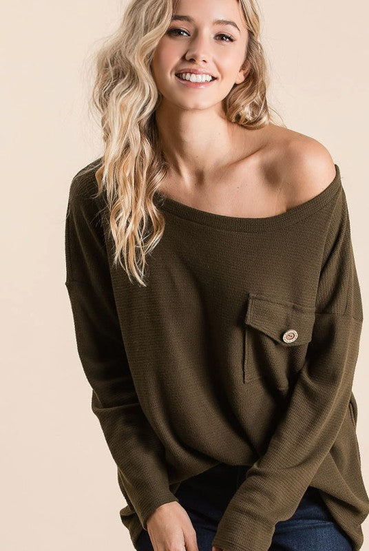 Brushed Olive High Low Top