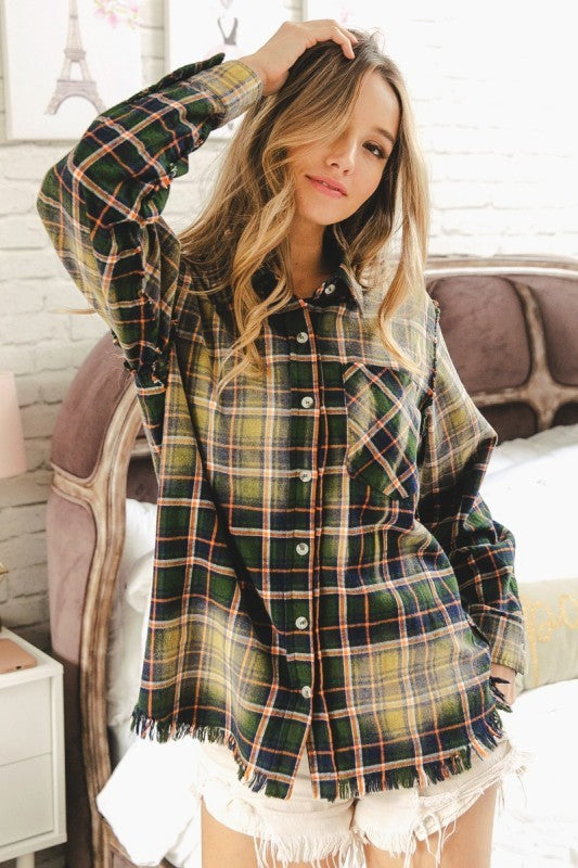 Olive Bleached Flannel