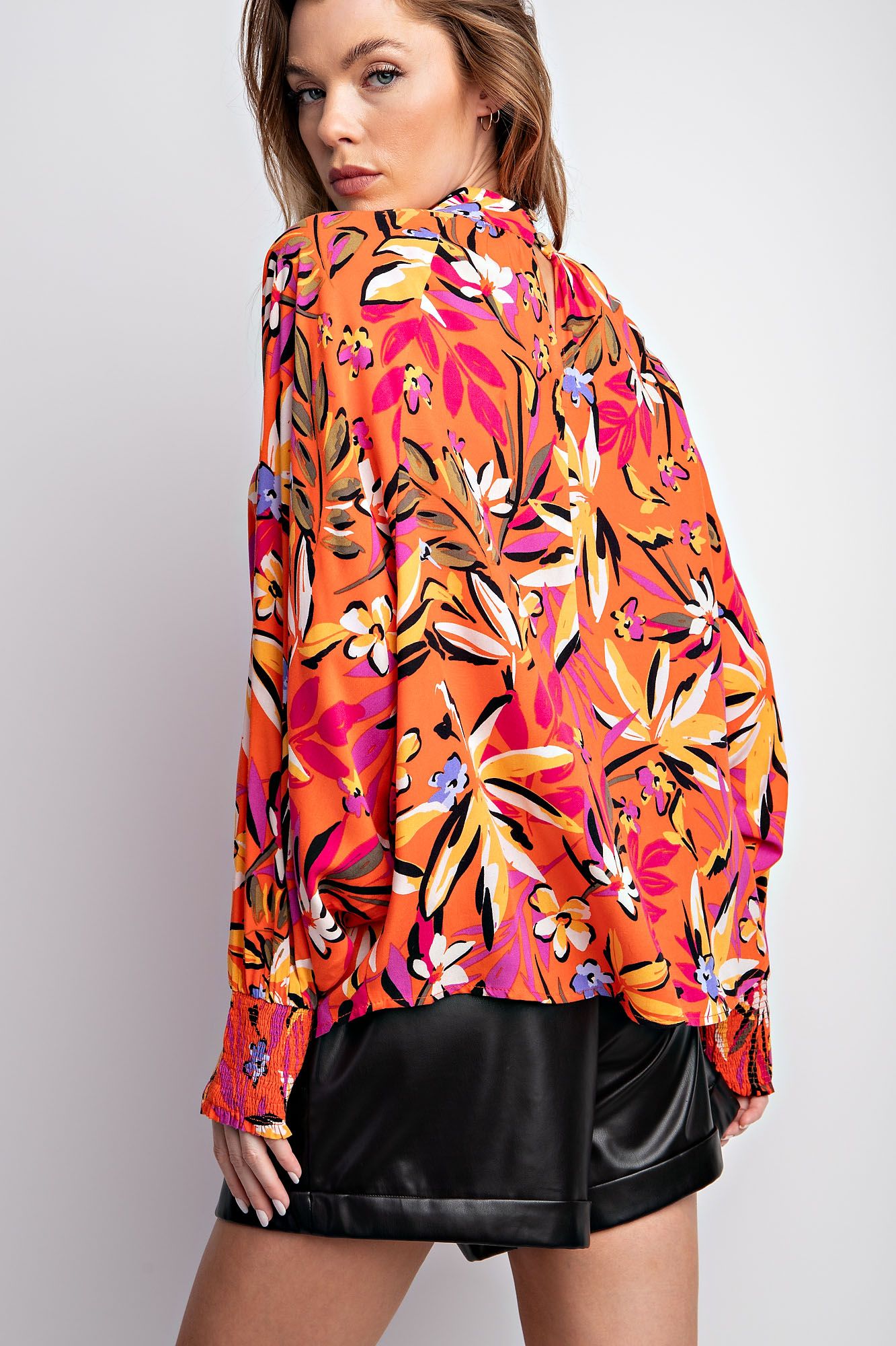 Floral Batwing Top