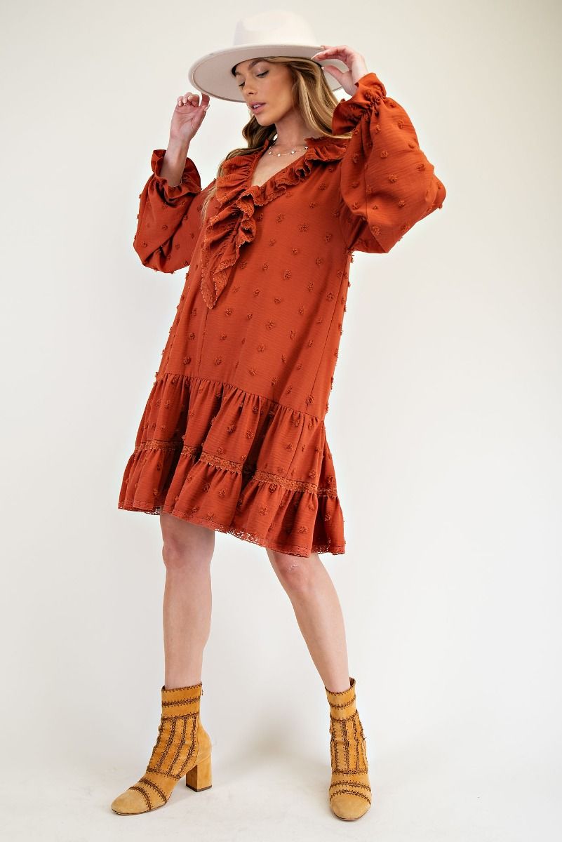 Swiss Dot Ruffle Dress