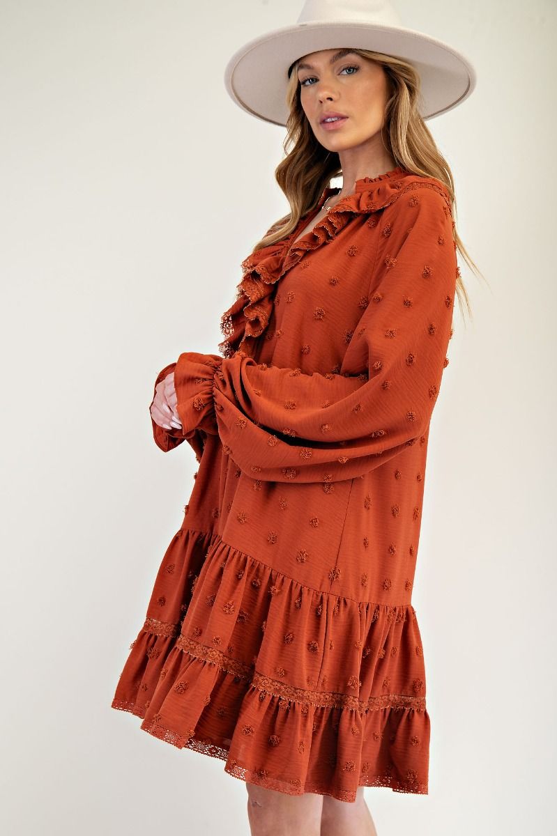 Swiss Dot Ruffle Dress