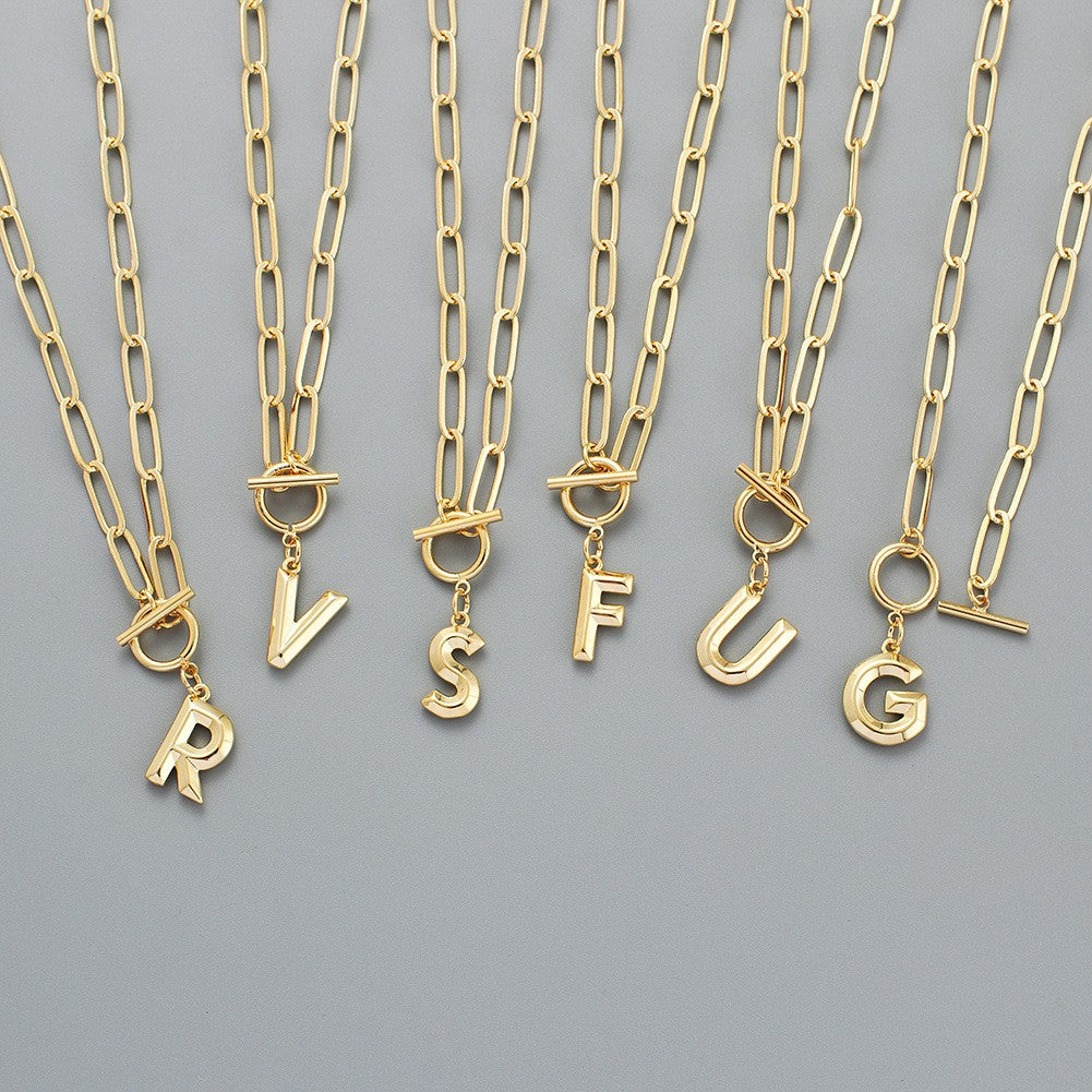 Paperclip Initial Necklaces