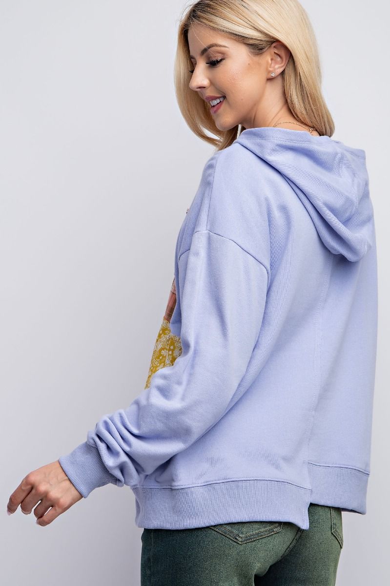 Periwinkle Patchwork Hoodie