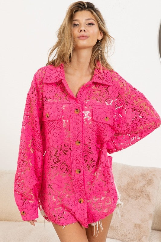 Spring Lace Shacket